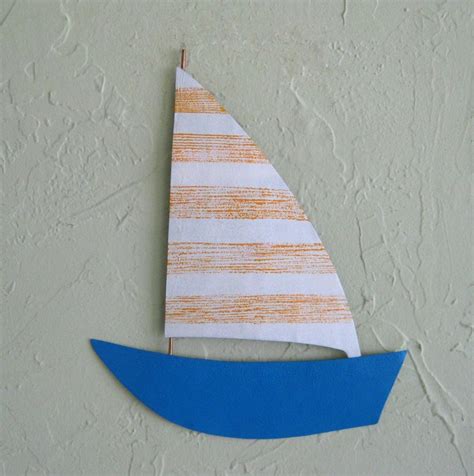 Sailboat Art Metal Marine Wall Sculpture Whimsical Vintage Metal Wall Art Beach House Bathroom ...