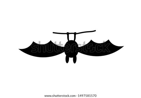 Bat Icon Bat Black Silhouette Wings Stock Illustration 1497581570 | Shutterstock