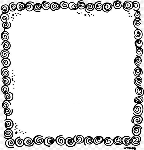 Clip Art Borders And Frames Image Illustration Black And White, PNG, 2881x3000px, Borders And ...