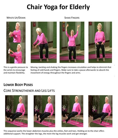 Printable Chair Yoga For Seniors