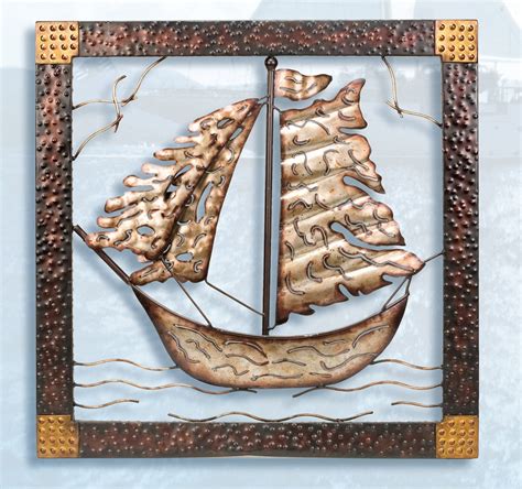 Metal Sailboats Wall Sculpture, Sail Boat Art & Nautical Wall Hangings