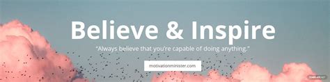 Believe and Inspire - Free Motivational Linkedin Banner Template