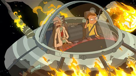 Rick and Morty Space Cruiser 4K #9300e Wallpaper PC Desktop