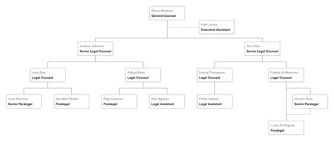 Free Legal Department Org Chart Template