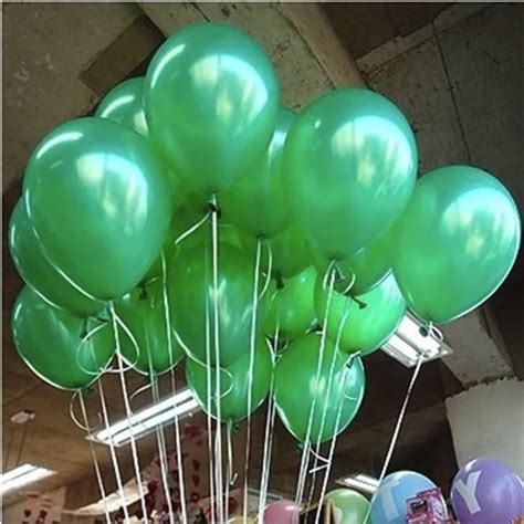 Balloon Decoration 10inch 1.2G Green Color Latex Peal Balloons Wedding Party Birthday Baby ...