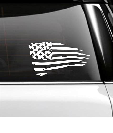 Amazon.com: Tattered American Flag Decal: Handmade