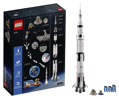 NASA Apollo Saturn V Rocket Lego Kit - Over 1 Meter High