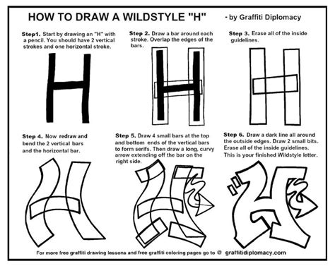 How-to-draw a Wildstyle letter H by Graffiti Diplomacy | Graffiti lettering, Graffiti drawing ...