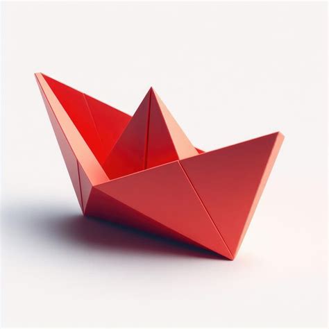 Premium AI Image | Origami ship isolated