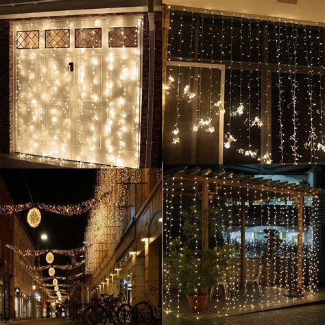 AMARS Safe Voltage Bedroom String LED Curtain Lights Waterfall Window Lights Outdoor Indoor LED ...