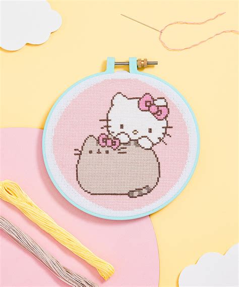 Hello Kitty® x Pusheen® Cross-Stitch Kit – Pusheen Shop