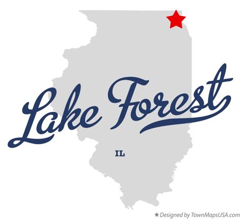 Map of Lake Forest, IL, Illinois