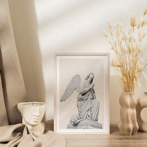 Angel Statue Print, Angel Aesthetic, Angel Decor, Digital Download, Ancient Statue, Bust Statue ...