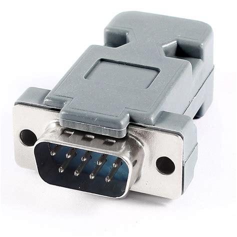 DB9 DB-9 Male RS232 9 Pin Serial Port Connector Jack Adapters With Shell Punching Needle Male ...