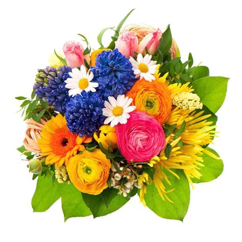 Beautiful bouquet of colorful spring flowers | Stock Photo | Colourbox