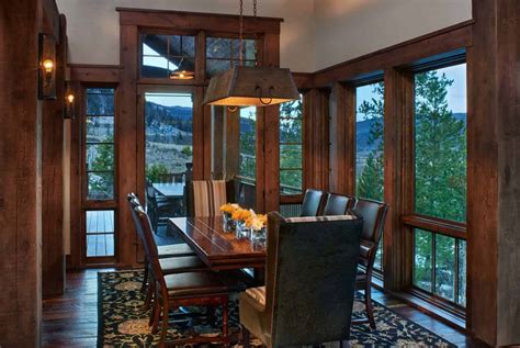 Rustic ranch house in Colorado opens to the mountains