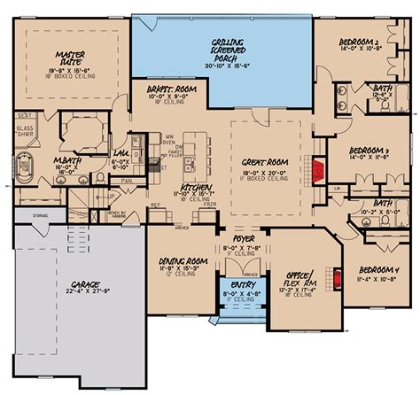 One-Story 4-Bed House Plan with Bonus Expansion - 70648MK | Architectural Designs - House Plans