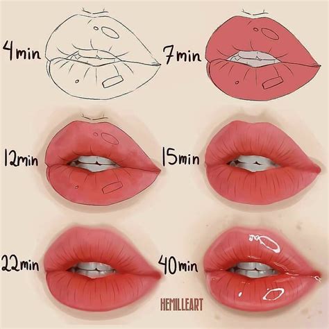 Lip Drawing Reference Pinterest We re drawing female lips so this aperture line will be the ...