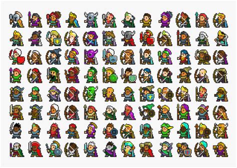 Rpg Pixel Art Characters, HD Png Download is free transparent png image. Download and use it for ...