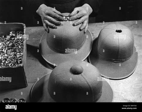 Making pith helmets for the German Afrika Korps - WWII Stock Photo: 66160370 - Alamy