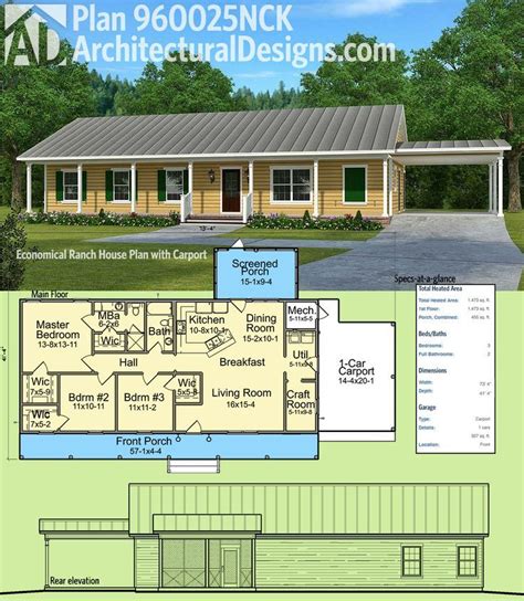 Small Ranch Style House Plans - Good Colors For Rooms