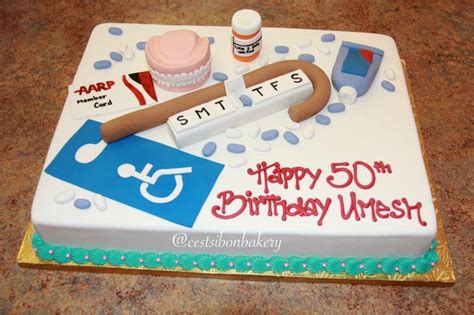 Humorous men's birthday cake - "over the hill birthday cake" | Funny 50th birthday cakes ...