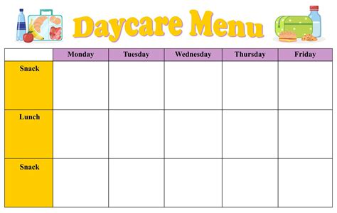 Free Printable Daycare Menus Printable Templates | SexiezPicz Web Porn