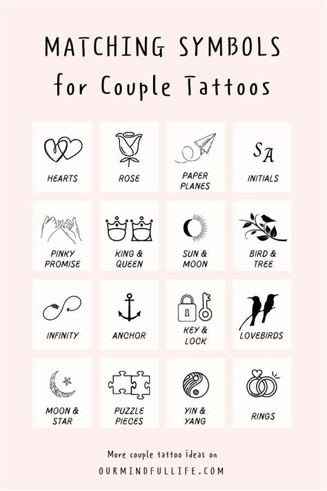 Soulmate Meaningful Matching Couple Tattoos - Printable Calendars AT A GLANCE