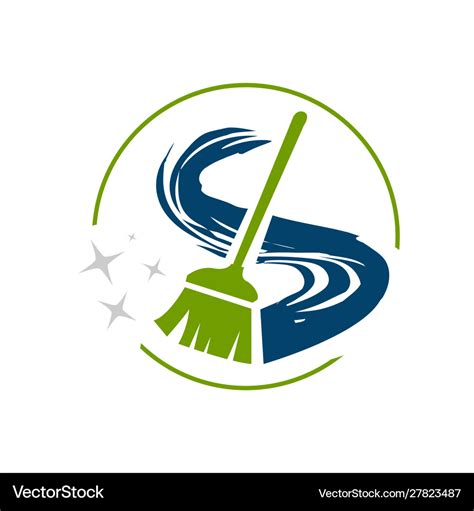 Abstract cleaning service logo design clean Vector Image