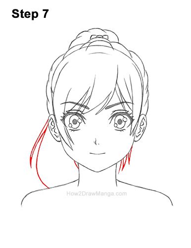 Anime Ponytail Ponytail Drawing Girl Hair Drawing Cute Eyes Drawing | The Best Porn Website