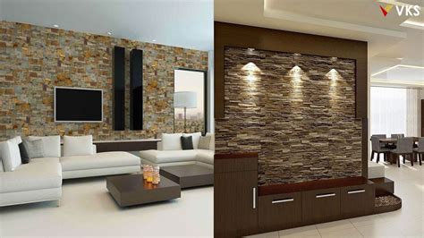 Natural Stone Living Room Interior Stone Wall Cladding Design / White Marble Stone Cladding ...