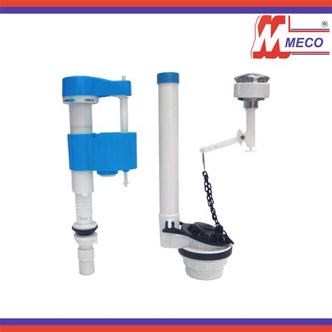 MECO Universal Tank Fittings Set Single Flush (Lever Type, Push Button) Toilet Parts and ...