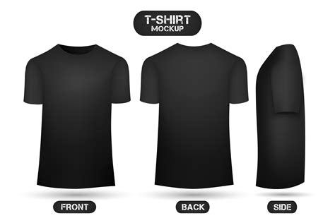 plain black t-shirt mockup template 13387730 Vector Art at Vecteezy