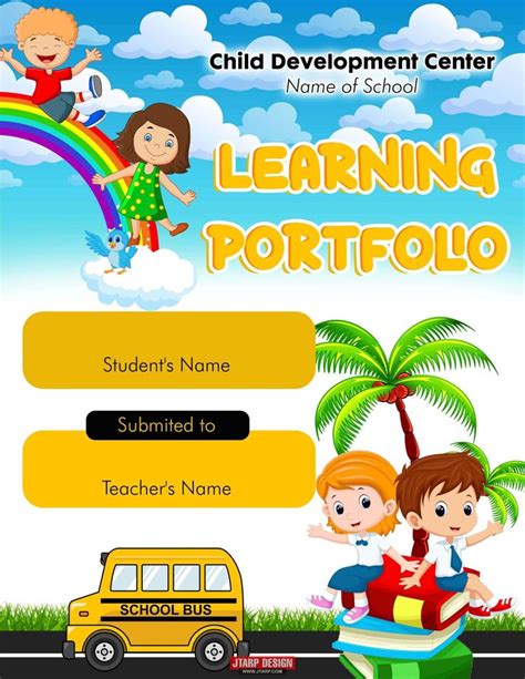 Learning Portfolio Cover Page Design - Educational | Portfolio covers, Cover pages, Child ...