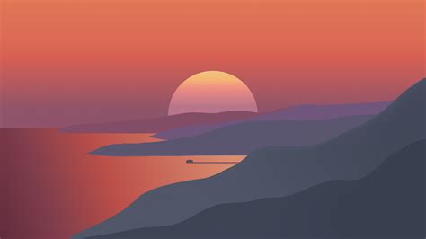 Surreal Sunset Minimal 4K Wallpaper, HD Minimalist 4K Wallpapers, Images and Background ...