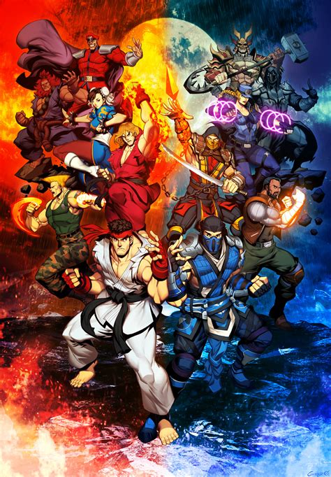 Street fighter VS Mortal Kombat by GENZOMAN on DeviantArt