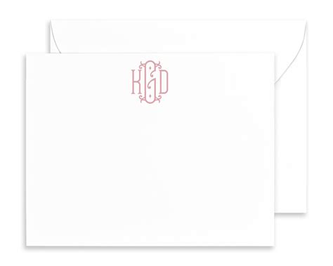 Elegant Monogrammed Note Cards with Envelopes - Augusta Joy