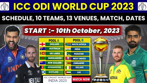 Icc Cricket World Cup 2023 Schedule Venues Cwc 2023 Host Gambaran | Images and Photos finder