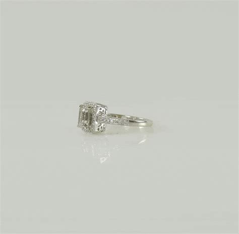 White Gold Halo Ring Conflict Free Herkimer Diamonds New York Gems