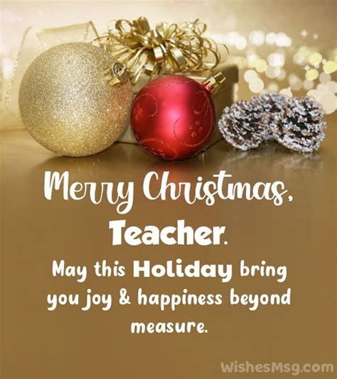 Merry Christmas Wishes For Teachers - WishesMsg