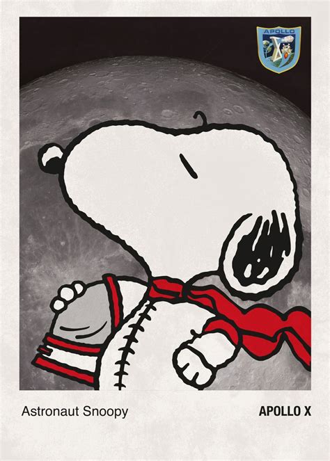 'Astronaut Snoopy' Poster, picture, metal print, paint by Peanuts | Displate