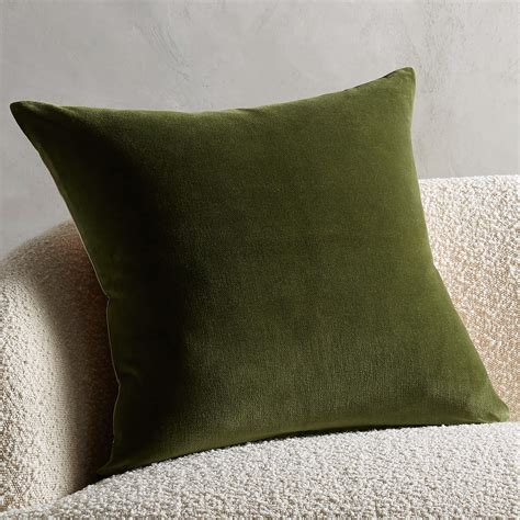 23" Leisure Olive Green Modern Throw Pillow | CB2 Canada