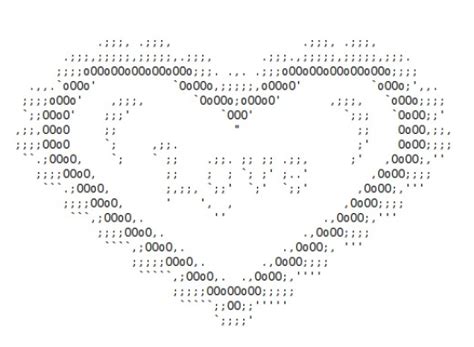 Valentine ASCII Text Art Hearts | hubpages