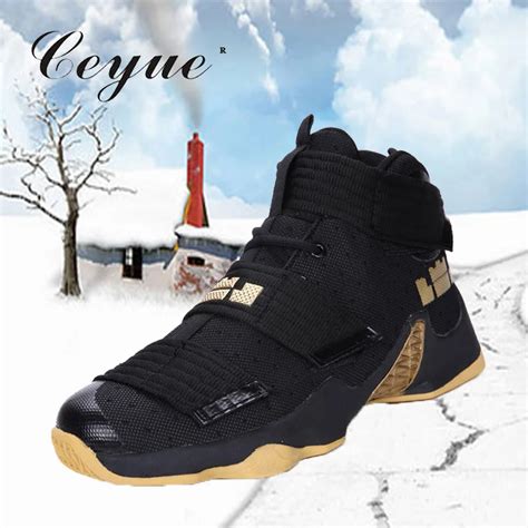 Ceyue 2019 Men Basketball Shoes Sneakers Lebron James Shoes High top Lace up Ankle Shoes ...