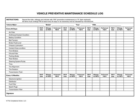 Property Maintenance Log Template