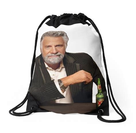 "Dos Equis Man - The Most Interesting Man In The World Meme" Drawstring Bags by tomohawk64 ...