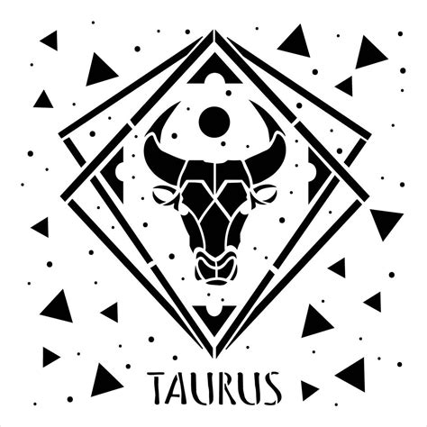 Taurus Zodiac Stencil by Studior12 DIY Star Sign Celestial - Etsy