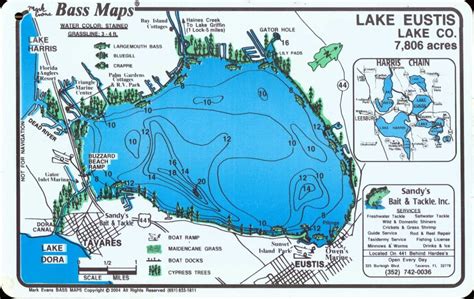 Lake Eustis , In Eustis City ,en La Florida (Centro Florida - Florida Fishing Lakes Map ...