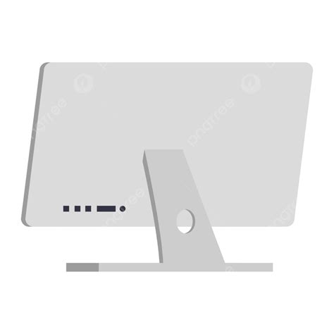 Monitor Back Vector Hd Images, White Computer Monitor Back View, Back, Display, Monitor PNG ...