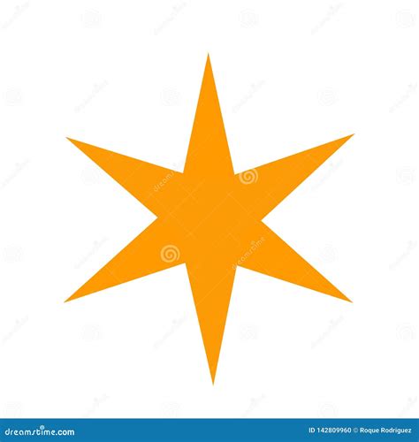 Star shape with 6 sides stock vector. Illustration of squareshapes - 142809960